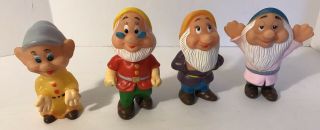 Vintage Disney Seven Dwarfs Snow White And The Seven Dwarfs Set Of Squeaky Toys