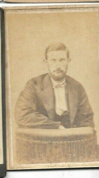 Columbia Pa 1870s Cdv Photo P Bearded Man By L M Williams