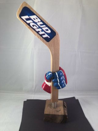 Beer Tap Handle Bud Light Hockey Glove & Stick Beer Tap Handle Figural Beer Tap