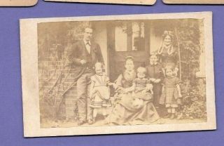 Victorian Family Vintage Old Cdv Photo King Of Holloway Kz