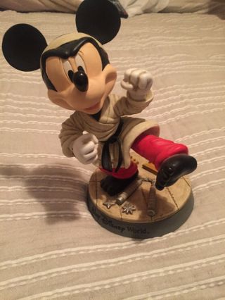 Walt Disney World Mickey Mouse Karate Bobblehead Bobble Head - Rare