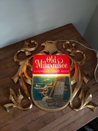 Vintage Old Milwaukee Beer Sign Electric America 