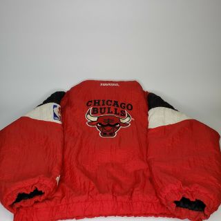 Vintage 90s Chicago Bulls Starter 1/4 Zip Pullover Jacket Size Large