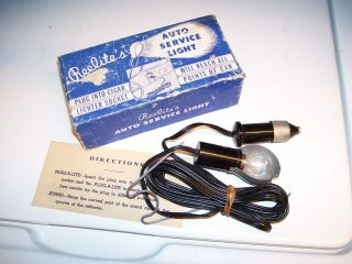 Vintage 1940s Nos Reelite Auto Service Light Lamp Tool Hot Rod