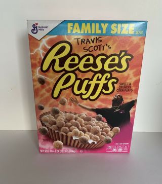 Travis Scott Cactus Jack Reeses Puffs Family Size Cereal Boxes