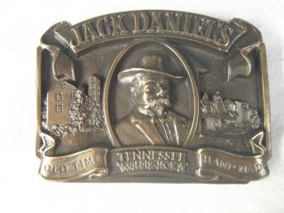 Jack Daniels Vintage 1989 Old Time Tennessee Whiskey Belt Buckle Cond