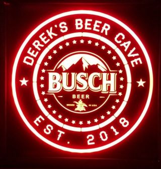 Busch Beer Led Sign Personalized,  Home Bar Pub Sign,  Lighted Sign