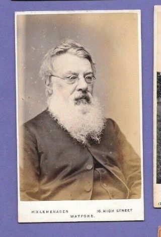 Gent With Spectacles Vintage Old Cdv Photo Lemenager Of Watford Kj