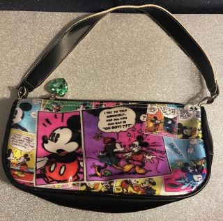 Disney Vintage Mickey Mouse Minnie Mouse Cartoon - Purse Comic Strip Pre Owned