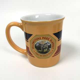 Pendleton Woolen Mills Yellowstone Park Blanket Yellow Large Mug Coffee Cup