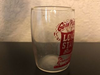 Lone Star Beer Barrel Glass Going Places Cowboy 3