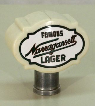 Narragansett Lager Enamel Painted Beer Tap Knob Ball Cranston Rhode Island Ri,