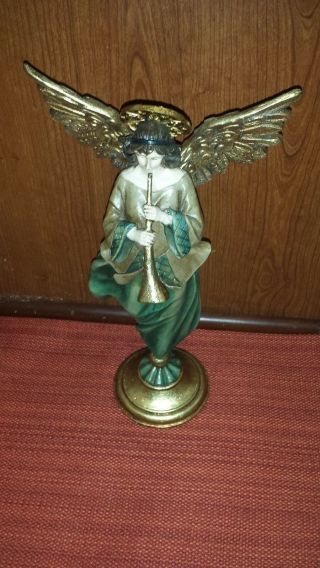 Angel 13 " Figurine With Horn