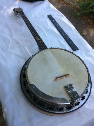 Vintage 4 String Maybell Banjo For Restore Or Parts