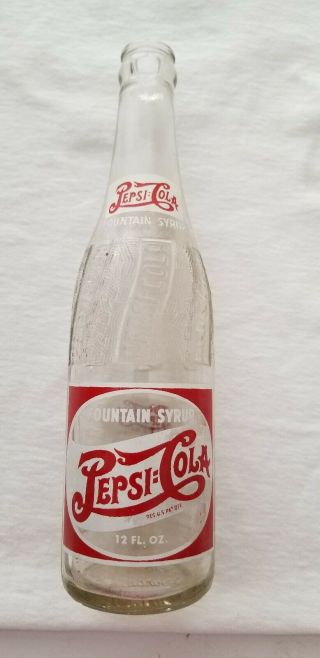Pepsi Cola Fountain Syrup Bottle