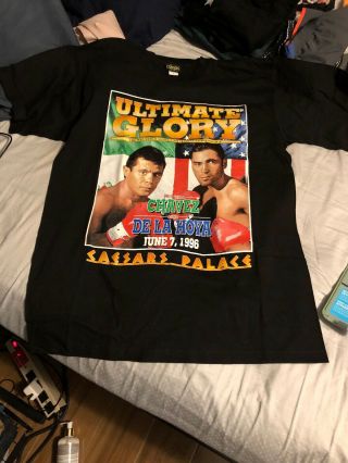 Vintage Oscar De La Hoya - Vs - Julio Chavez Boxing T - Shirt (ultimate Glory) Large