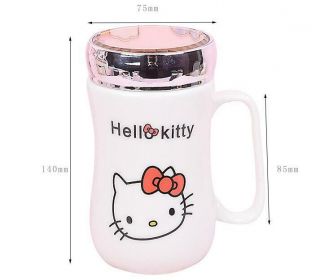 Cute Hello Kitty Home School Ceramic Cup Tea Milk Coffee Mug 500ML c/w spoon 2