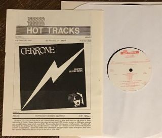 Cerrone - Hot Tracks Series I,  Issue Ii 12 " Promo 1982 Synth - Pop