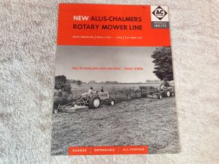 Rare 1964 Allis Chalmers Tractor Mower Line Dealer Brochure