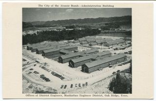 Oak Ridge,  Tn Vintage Postcard Home Of The Atomic Bomb - Engineers Offices