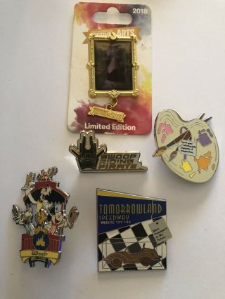 Five Disney Pins Includes Le Figment Stocking Stuffer Star Wars D23 Mickey