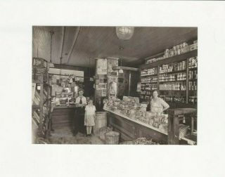 Vintage Black & White 5 X 7 Photo Of Old Grocery Store