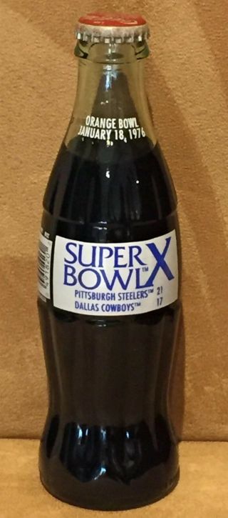 Bowl X Pittsburgh Steelers V Dallas Cowboys Coke Coca - Cola Bottle