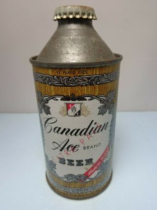 Canadian Ace Extra Pale Cone Top Beer Can With Crown Cap 156 - 13 Chicago,  Il.
