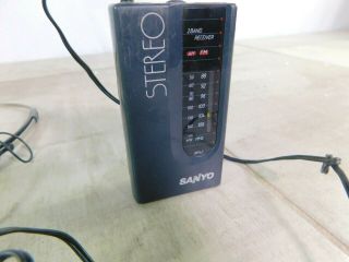 Sanyo Model RP 42 Pocket Transistor Stereo Radio w/Ear Phones 2