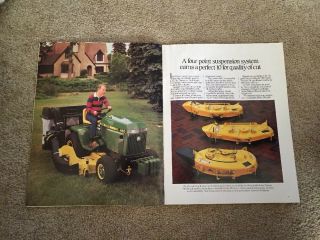 Vintage John Deere Lawn & Garden Tractors No.  316,  318 & 420 Sales Brochure 3