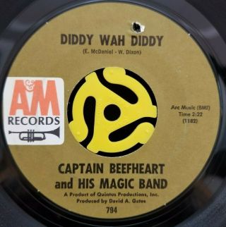 Garage Psych 45 - Captian Beefheart & Magic Band - Diddy Wah Diddy - A&m Hear