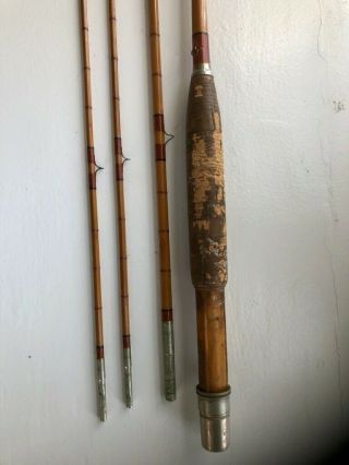 Vintage Bamboo Fly Rod,  3 Piece w/ Two Tips 2