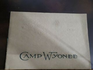 Vintage 1920s Camp Wyonee For Boys Maine Woods York City Brochure