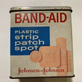 Vintage Johnson & Johnson Band Aid Tin Strip Patch Spot