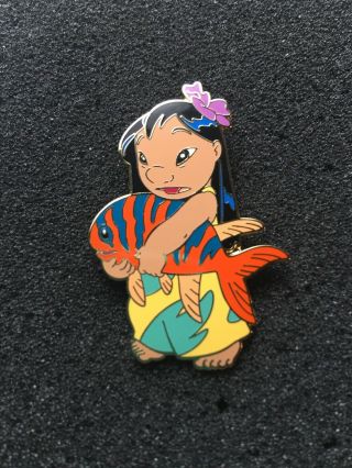 Disney Pin Stitch Lilo With Pudge The Fish 