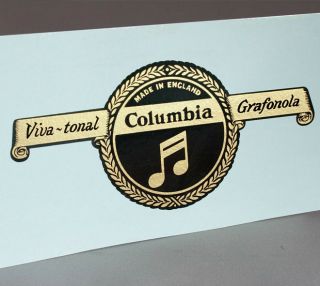 Columbia Portable Gramophone Phonograph Water Slide Decal
