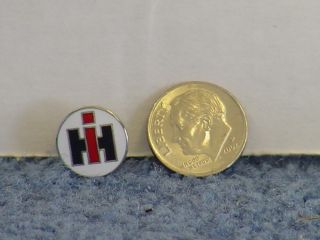 Two Small,  Round,  International Harvester Ih Logo Pins