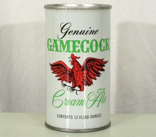 Gamecock Cream Ale Early Ring Pull Tab Beer Can Queen City Cumberland,  Maryland,