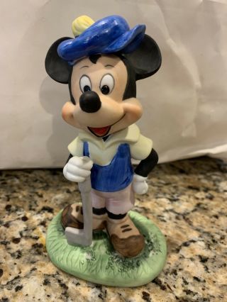 Vintage 7 inch Mickey Mouse Ceramic Golf Statue 2
