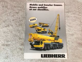 Rare 9 Page Liebherr Cranes German Dealer Sales Brochure