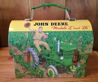 Nos John Deere Model L & La Tin Mini Dome Lunch Box / No 45 Tractor Plow