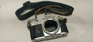 Vintage Black & Silver Nikon Fg 35mm Slr Film Camera Body Only Pristine
