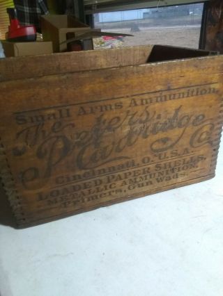 Vintage Peters Ammo Box Wooden Ammo Box Dove Tail Corners