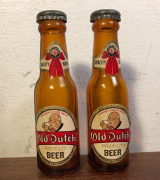 Old Dutch Eagle Brewing Beer Bottle Salt Pepper Shakers Catasauqua Pa