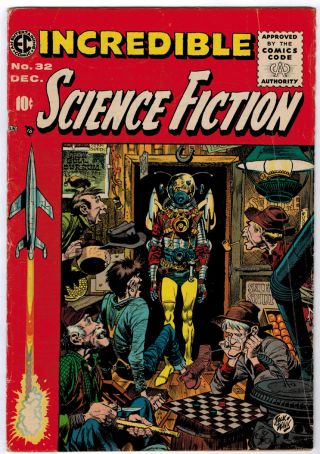 Incredible Science Fiction 32 4.  0 Off - White Pages Golden Age