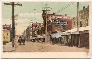 View On Twenty - Eighth Street In Newport News Va Postcard 1912