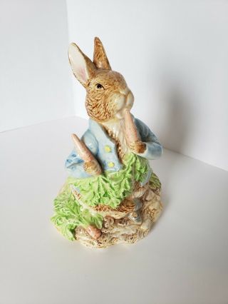 Schmid Beatrix Potter Peter Rabbit Music Box Figurine 7 " Plays Peter Cottontail