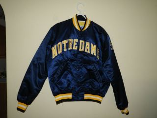 Sharp Vintage Embroidered Starter Notre Dame Snap Button Jacket - Size L