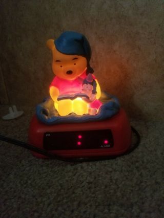 Disney Winnie The Pooh Alarm Clock/night Light Vintage.