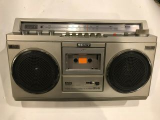 Sony Cfs - 45 Am/fm Stereo Cassette Recorder Vintage Boombox Blaster Japan